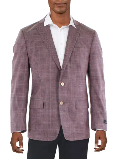 Shop Lauren Ralph Lauren Mens Classic Fit Long Sleeve Two-button Blazer In Pink