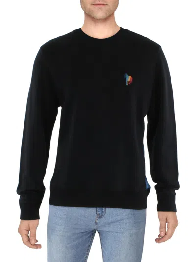 Shop Paul Smith Mens Cotton Crewneck Sweatshirt In Black