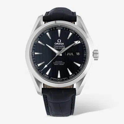 Shop Omega Seamaster Aqua Terra 150m Co-axial Chronometer Annual Calendar 43mm Steel Men's Watch In Silver