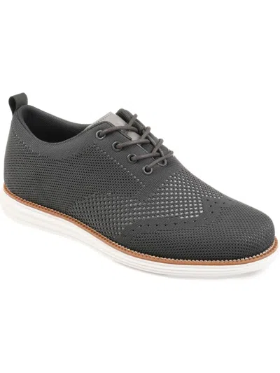Shop Vance Co. Ezra Mens Knit Lace-up Casual And Fashion Sneakers In Grey