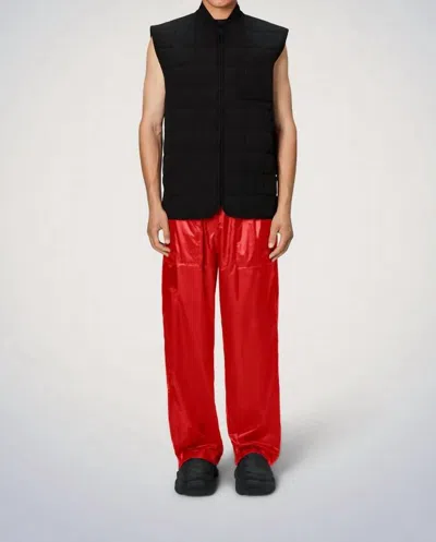 Rains Quilted Water Resistant Liner Vest In Red
