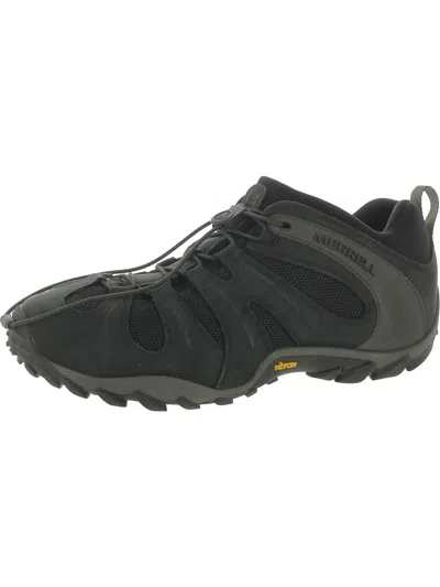 Shop Merrell Cham 8 Mens Leather Performance Hiking Shoes In Black