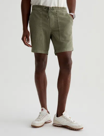 Shop Ag Jeans Wells Drawstring Short In Green