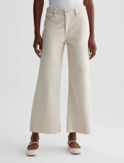 Ag Saige High Waist Ankle Wide Leg Jeans In White