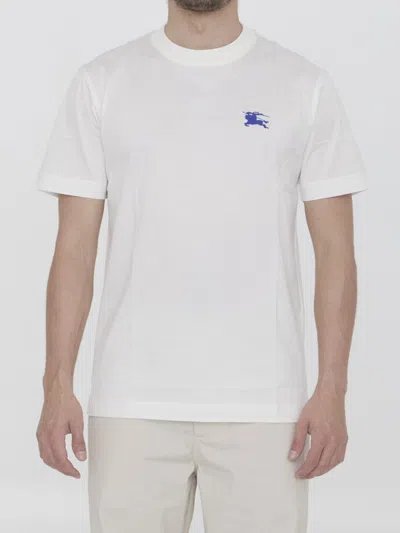 Shop Burberry Cotton T-shirt In White