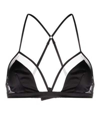 Dolce & Gabbana Silk No Wire Bra In Black