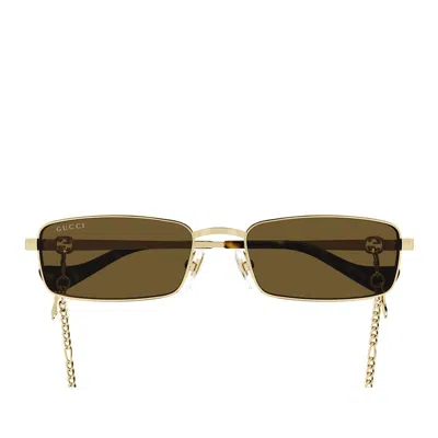 Gucci Eyewear Sunglasses In Gold