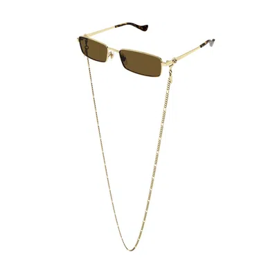 Gucci Eyewear Sunglasses In Gold