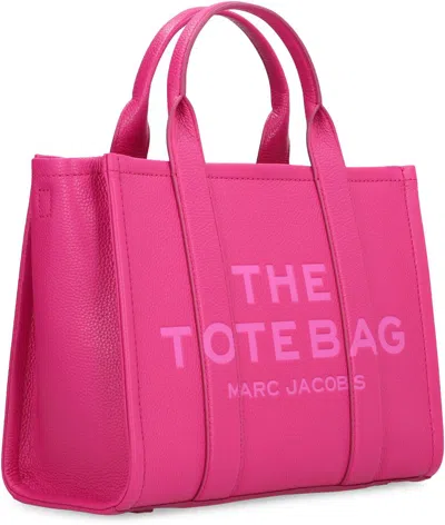 Shop Marc Jacobs The Tote Bag Leather Bag In Fuchsia