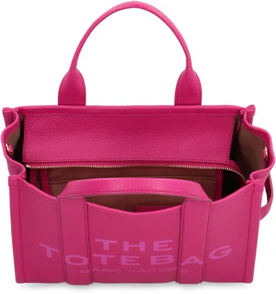 Shop Marc Jacobs The Tote Bag Leather Bag In Fuchsia