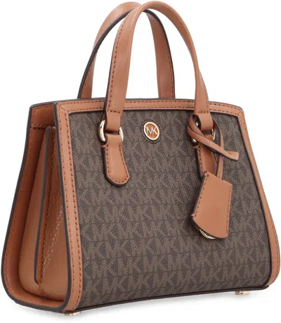 Shop Michael Kors Chantal Mini Handbag In Brown