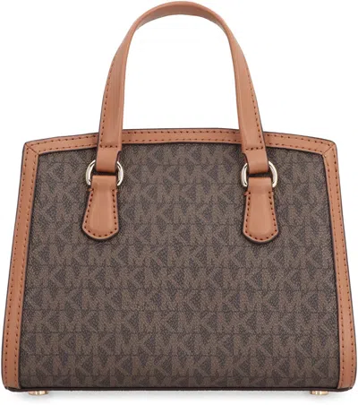 Shop Michael Kors Chantal Mini Handbag In Brown