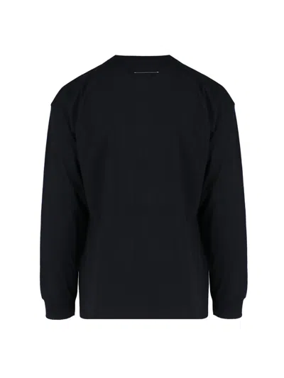 Shop Mm6 Maison Margiela T-shirts And Polos In Black