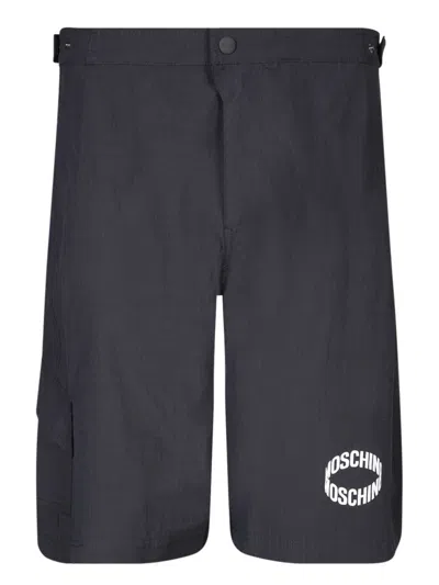 Shop Moschino Shorts In Black