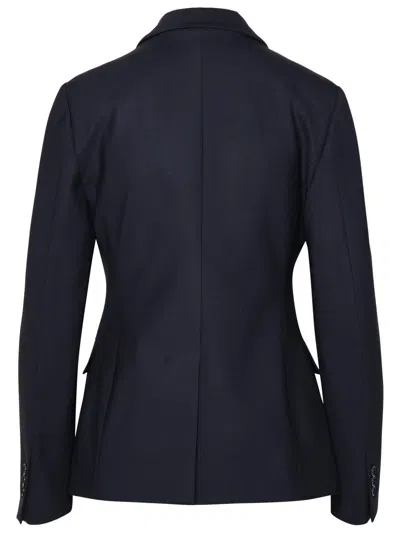 Shop P.a.r.o.s.h . 'lille' Blazer In Blue Virgin Wool Blend