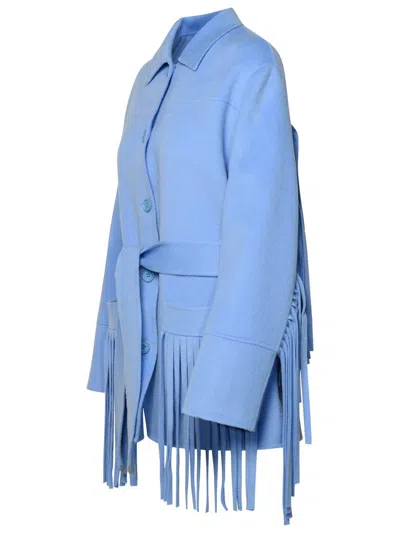 Shop P.a.r.o.s.h . Light Blue Cashmere Blend Jacket