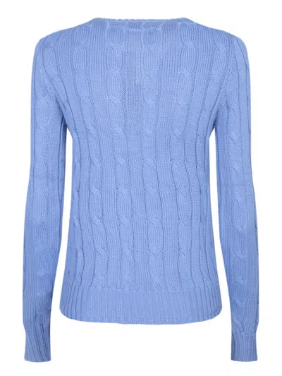 Polo Ralph Lauren Cable Knit Cotton Cardigan In Blue