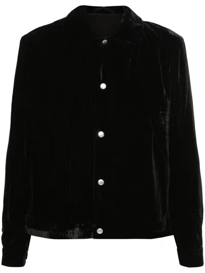 Shop Séfr Enzo Jacket Clothing In Midnight Velour