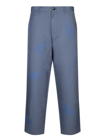 Comme Des Garçons Mid-rise Trousers In Grey