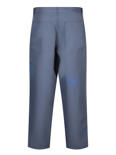Comme Des Garçons Mid-rise Trousers In Grey