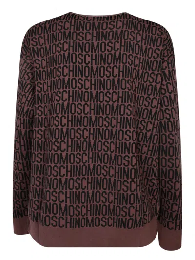 Shop Moschino Knitwear In Brown