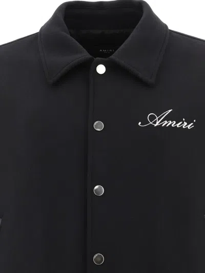 Shop Amiri "bones" Bomber Jacket In Black