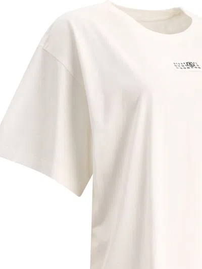Shop Mm6 Maison Margiela Logo T-shirt In White