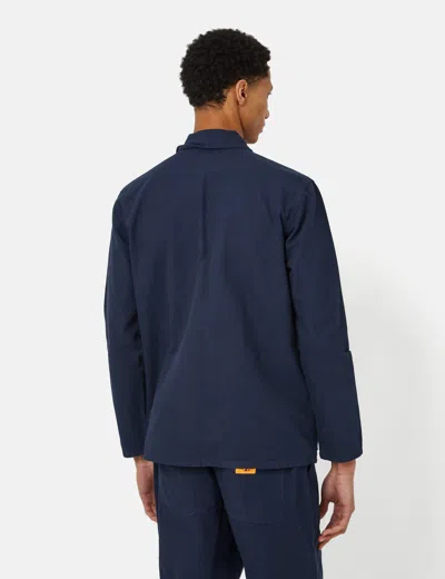 Shop Service Works Canvas Coverall Jacket In Navy Blue