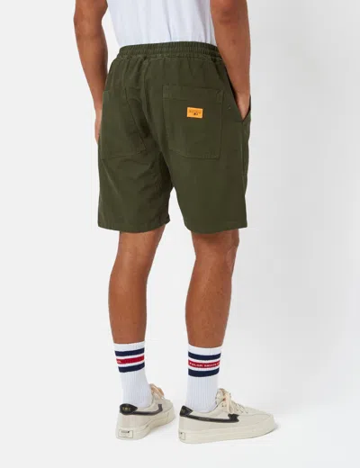 Shop Service Works Canvas Chef Shorts In Olive Green