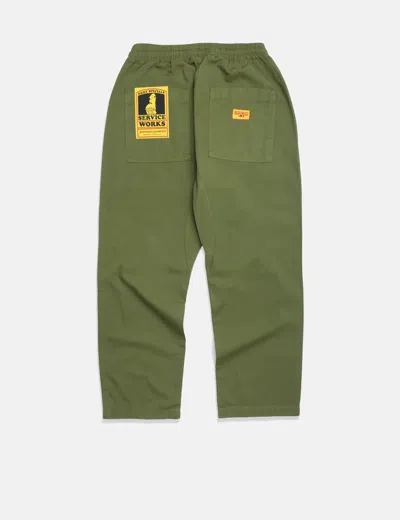Shop Service Works Ripstop Chef Pant In Green