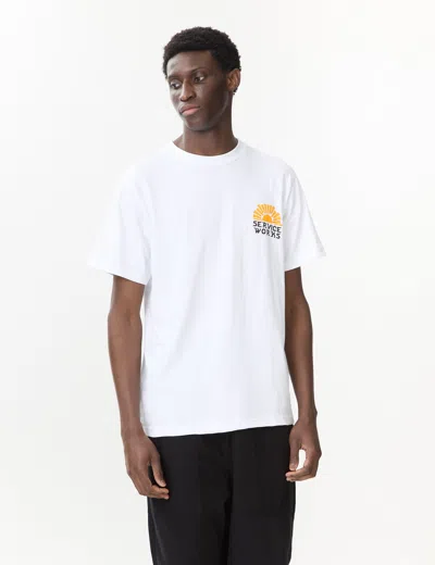 Shop Service Works Sunny Side Up T-shirt In White