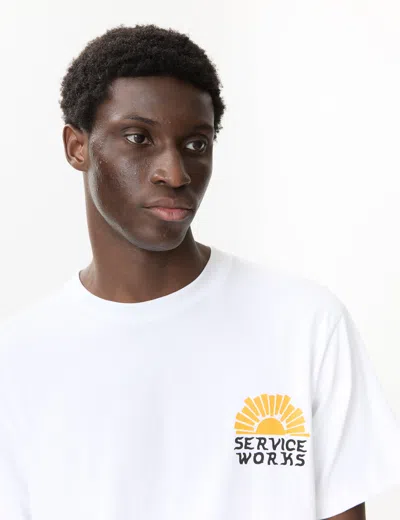Shop Service Works Sunny Side Up T-shirt In White