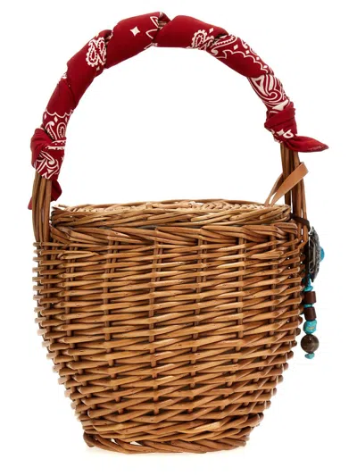 Shop Fortela 'wicker' Basket In Brown