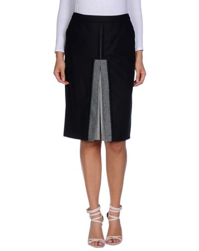 Veronique Branquinho Knee Length Skirt In Black