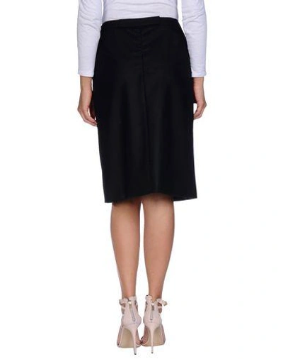 Shop Veronique Branquinho Knee Length Skirt In Black