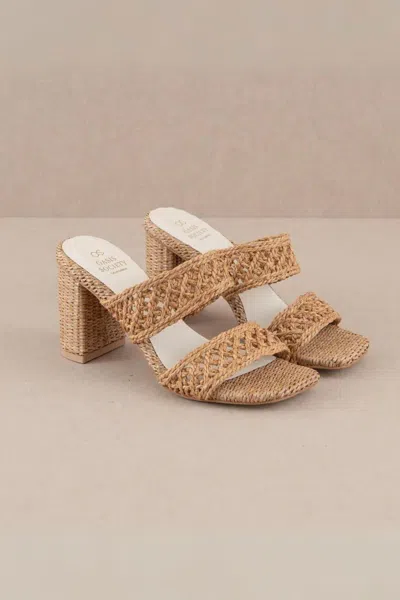 Shop Oasis Society Betty Woven Heels Camel In Brown