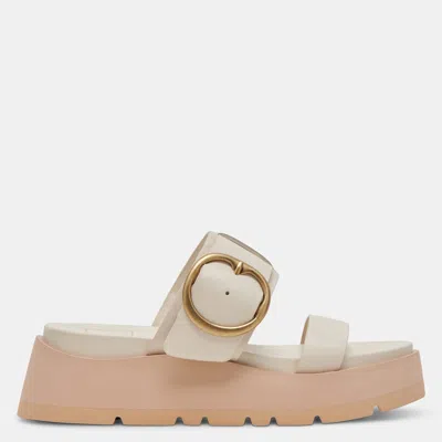 Shop Dolce Vita Dex Sandals Ivory Leather In Multi