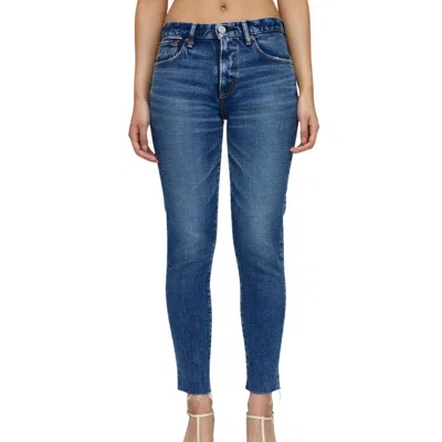 Shop Moussy Caledonia Skinny Jeans In Blue