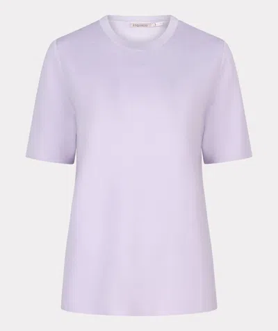 Shop Esqualo Women's Round Neck Sweater In Lilac In Blue