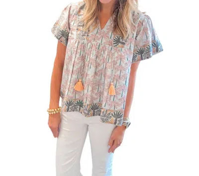 Shop Victoria Dunn Catalina Blouse In Misty Lilac In Multi