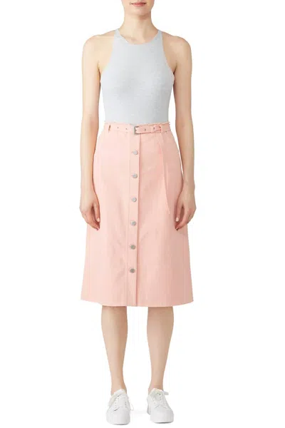 Shop Elizabeth And James Merritt Denim Skirt In Pink