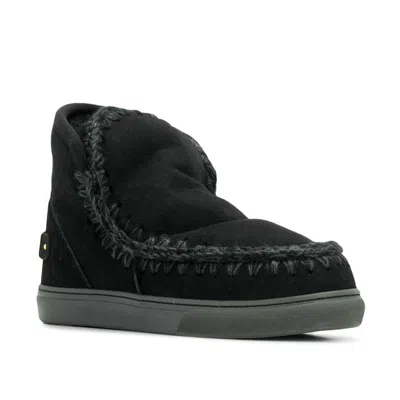 Shop Mou Women's Logo Eskimo Ankle Boot In Black