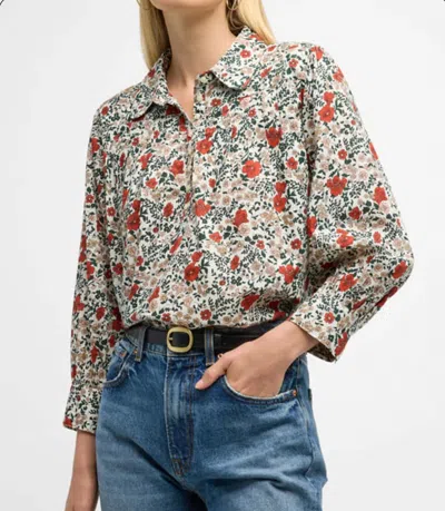 Shop The Great The Summit Top In Cream Mesa Floral In Multi