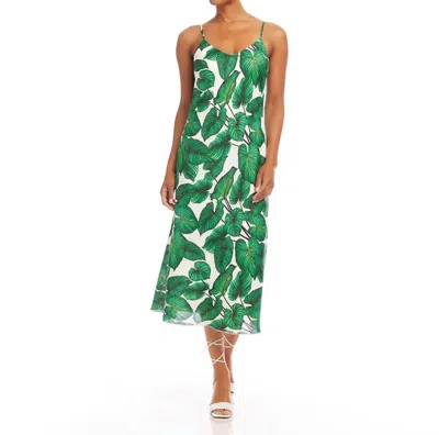 Shop Karen Kane Bias Midi Dress In Print In Multi