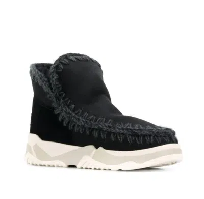 Shop Mou Women's Eskimo Trainer Sneaker Boot In Black