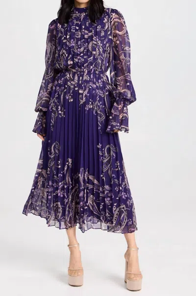 Shop Hemant & Nandita Viha Long Dress In Purple