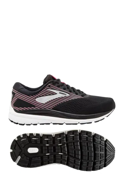 Shop Brooks Women's Addiction 14 Running Shoes - 2e/extra Wide Width In Black/hot Pink/silver In Multi