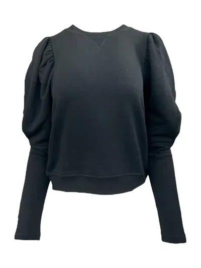 Shop Ulla Johnson Women's Philo Pullover Sweatshirt In Noir In Black
