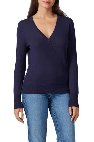 Shop Halogen Surplice Sweater In Blue