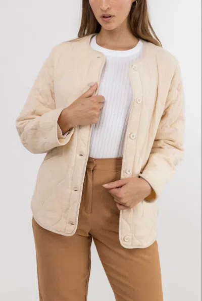 Shop Rhythm Dakota Quilted Jacket In Cream In White